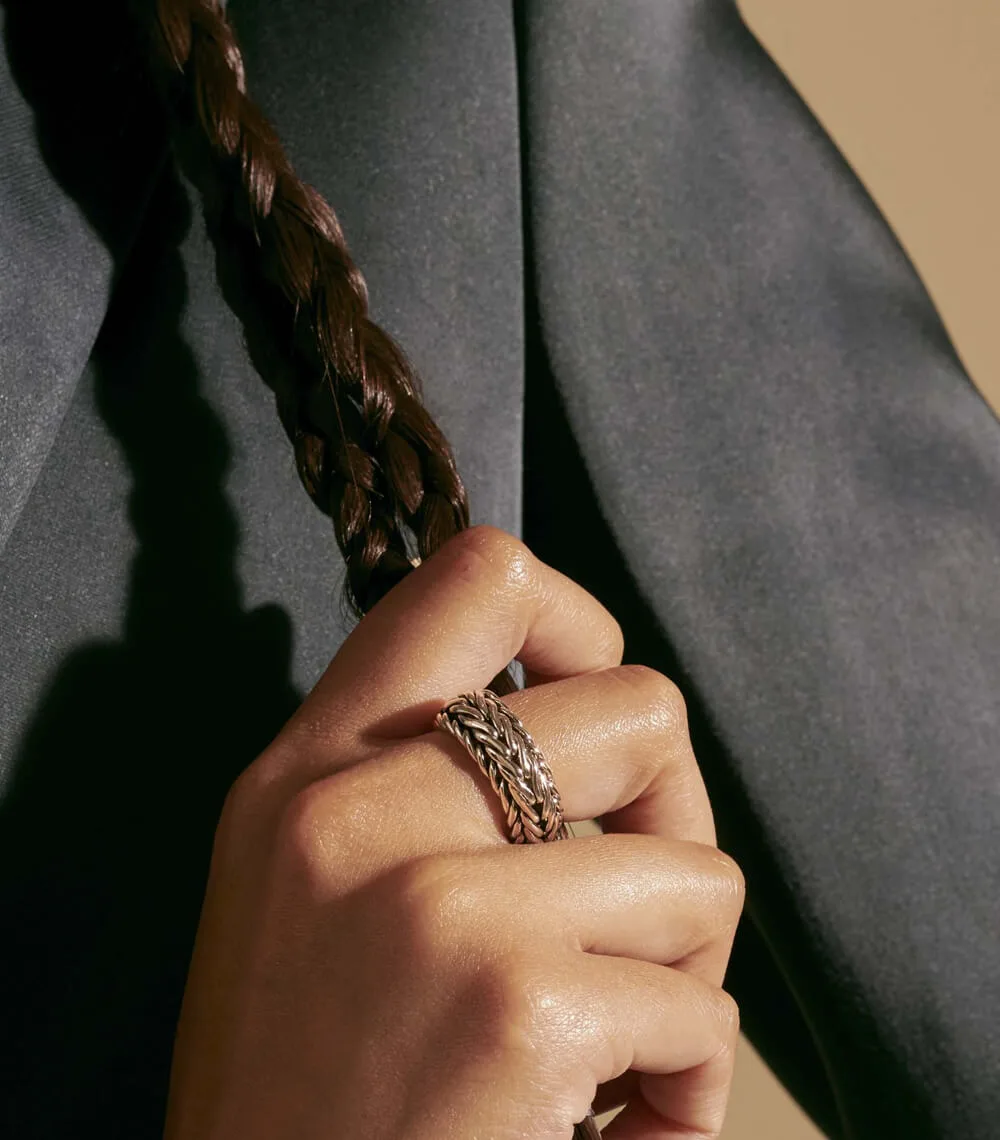 Kami Chain Band Ring, Sterling Silver - Görsel 2